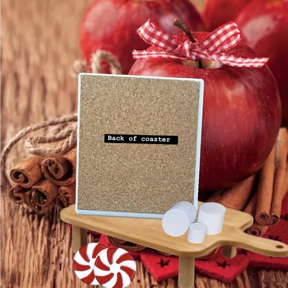 Farmhouse Festive Cup Of Cheer Ceramic Coasters Set of 4 - Picture 2 of 2